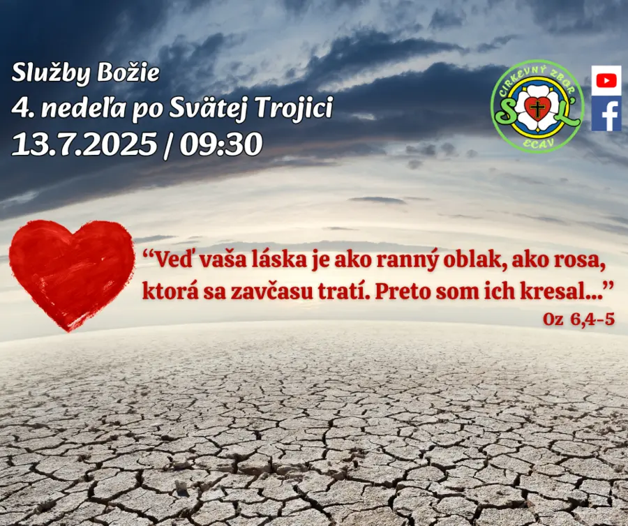 SLUŽBY BOŽIE│4. NEDEĽA PO SVÄTEJ TROJICI│13.7.2025