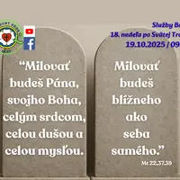 SLUŽBY BOŽIE│18. NEDEĽA PO SVÄTEJ TROJICI│19.10.2025