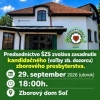 OZNAM O KANDIDAČNOM ZB. PRESBYTERSTVE...
