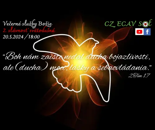 VEČERNÉ SLUŽBY BOŽIE│2. SLÁVNOSŤ SVÄTODUŠNÁ│20.5.2024