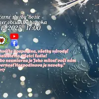 POZÝVAME VÁS DNES NA SLUŽBY BOŽIE ǀ STARÝ ROK ǀ 31.12.2025