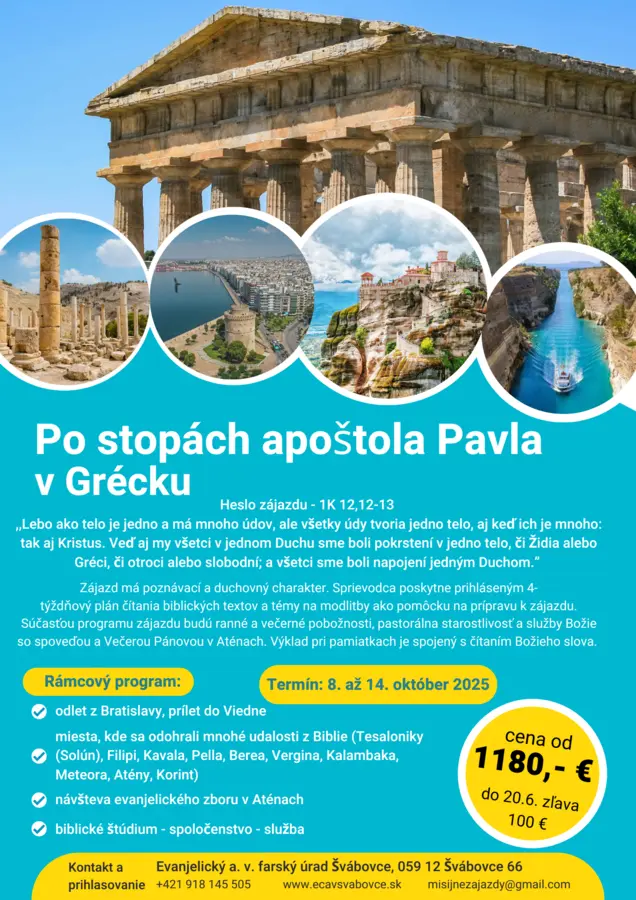 Po stopách apoštola Pavla v Grécku - ponuka zájazdu