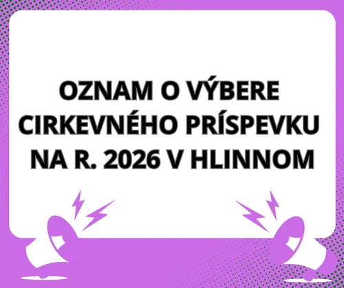 Oznam o výbere CP v Hlinnom