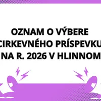 Oznam o výbere CP v Hlinnom