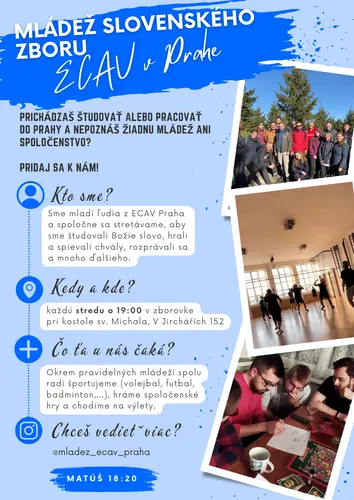 Pozvánka na mládež v CZ Praha
