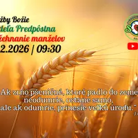 SLUŽBY BOŽIE S POŽEHNANÍM MANŽELOV ǀ NEDEĽA PREDPÔSTNA ǀ 15.2.2026