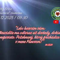 SLUŽBY BOŽIE ǀ 2. SLÁVNOSŤ VIANOČNÁ ǀ 26.12.2025