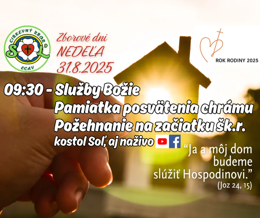 SLUŽBY BOŽIE│ZBOROVÉ DNI│31.8.2025
