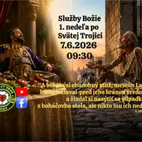 SLUŽBY BOŽIE ǀ 1. NEDEĽA PO SVÄTEJ TROJICI ǀ 7.6.2026
