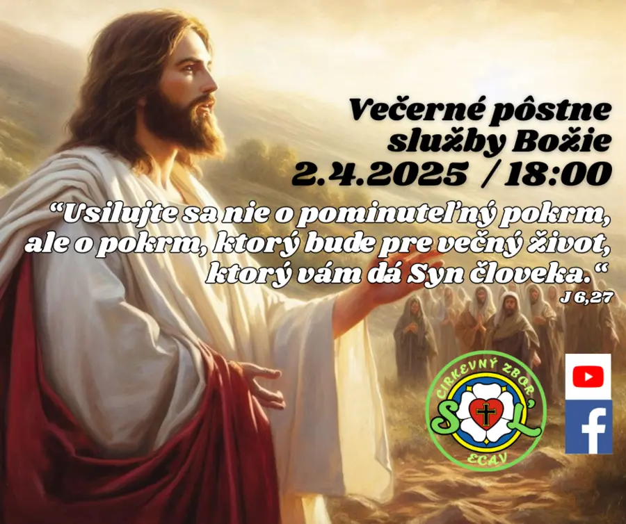 Pôstne večerné služby Božie IV. / 2.4.2025