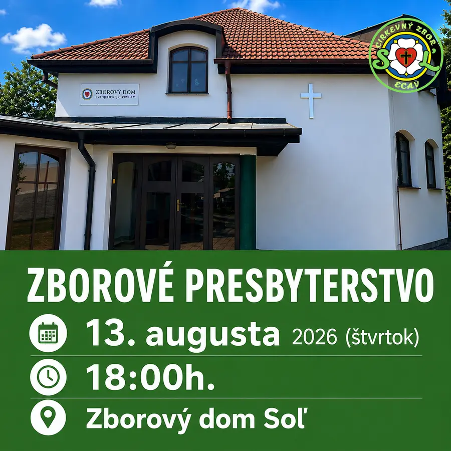 Oznam o zasadnutí zborového presbyterstva