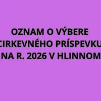 Oznam o výbere CP v Hlinnom