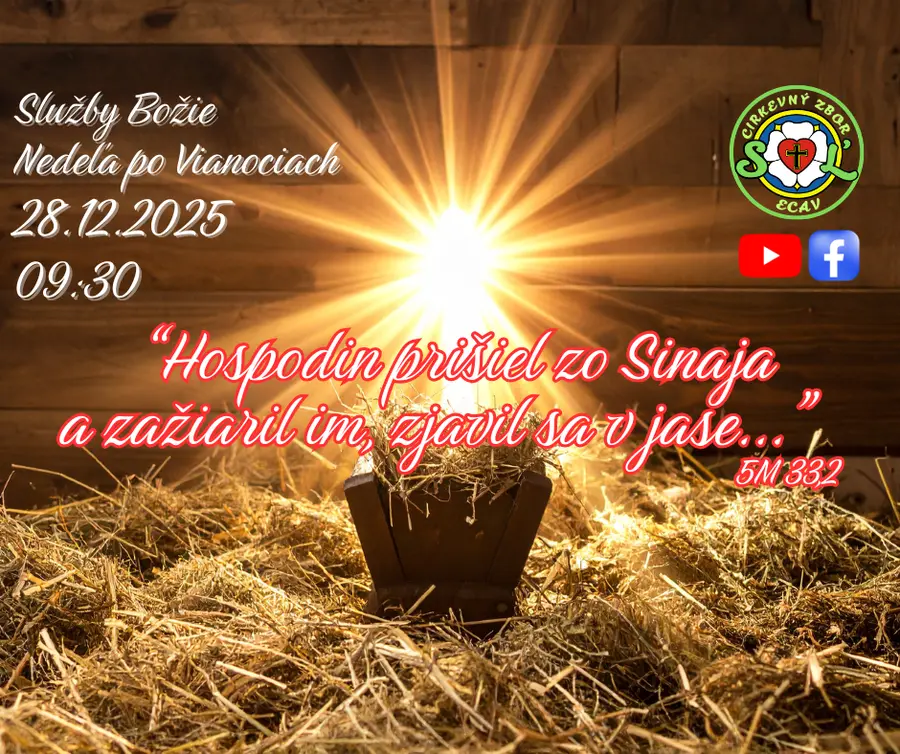 SLUŽBY BOŽIE ǀ NEDEĽA PO VIANOCIACH ǀ 28.12.2025