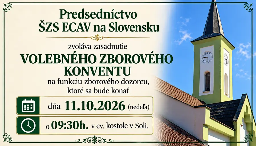 Oznam o volebnom zb. konvente