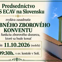 Oznam o volebnom zb. konvente